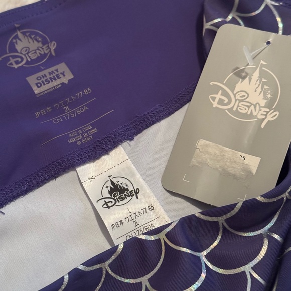 Disney Blue and Green Mermaid Scale Leggings - Picture 2 of 2